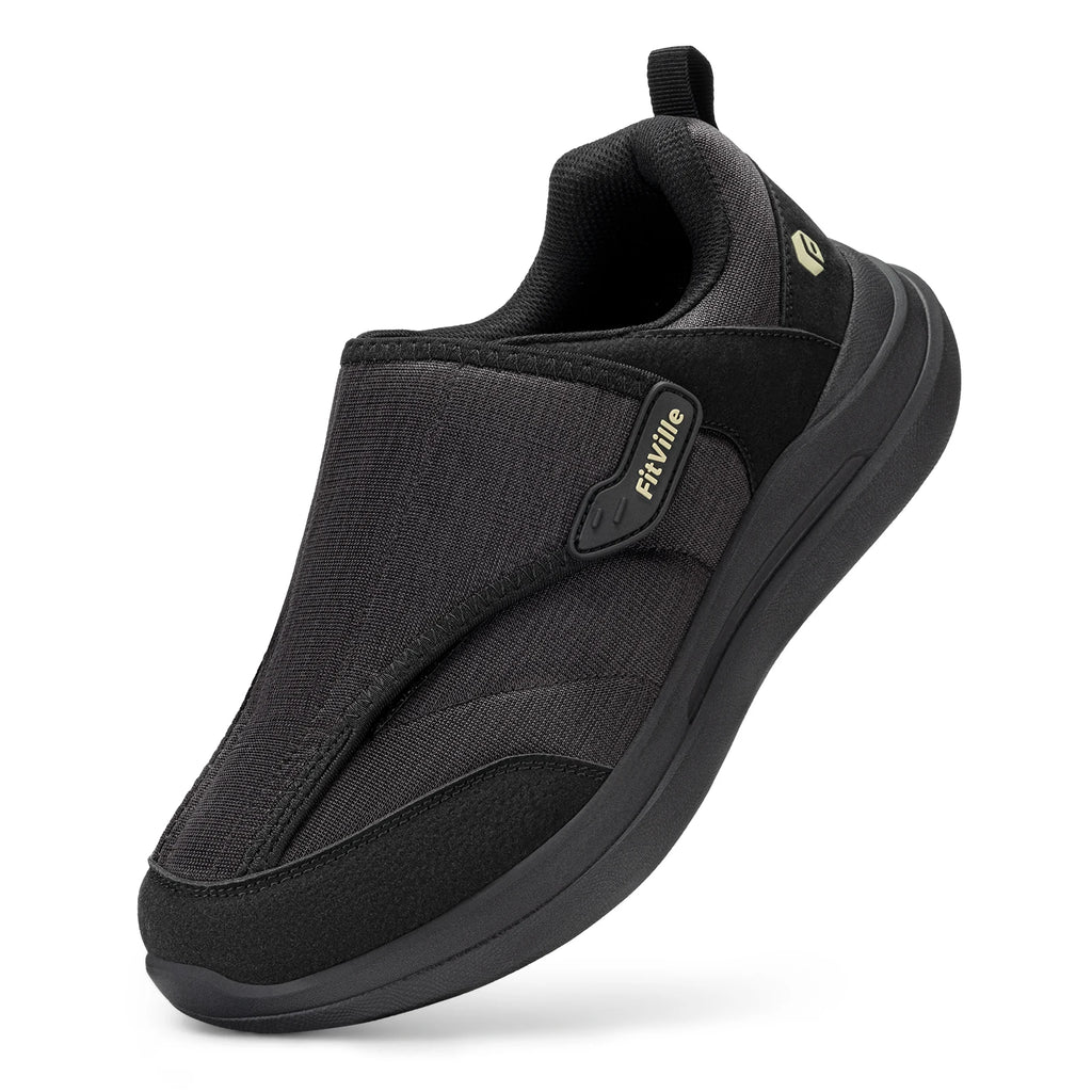 Chaussure orthopédique homme pour diabétique, noir