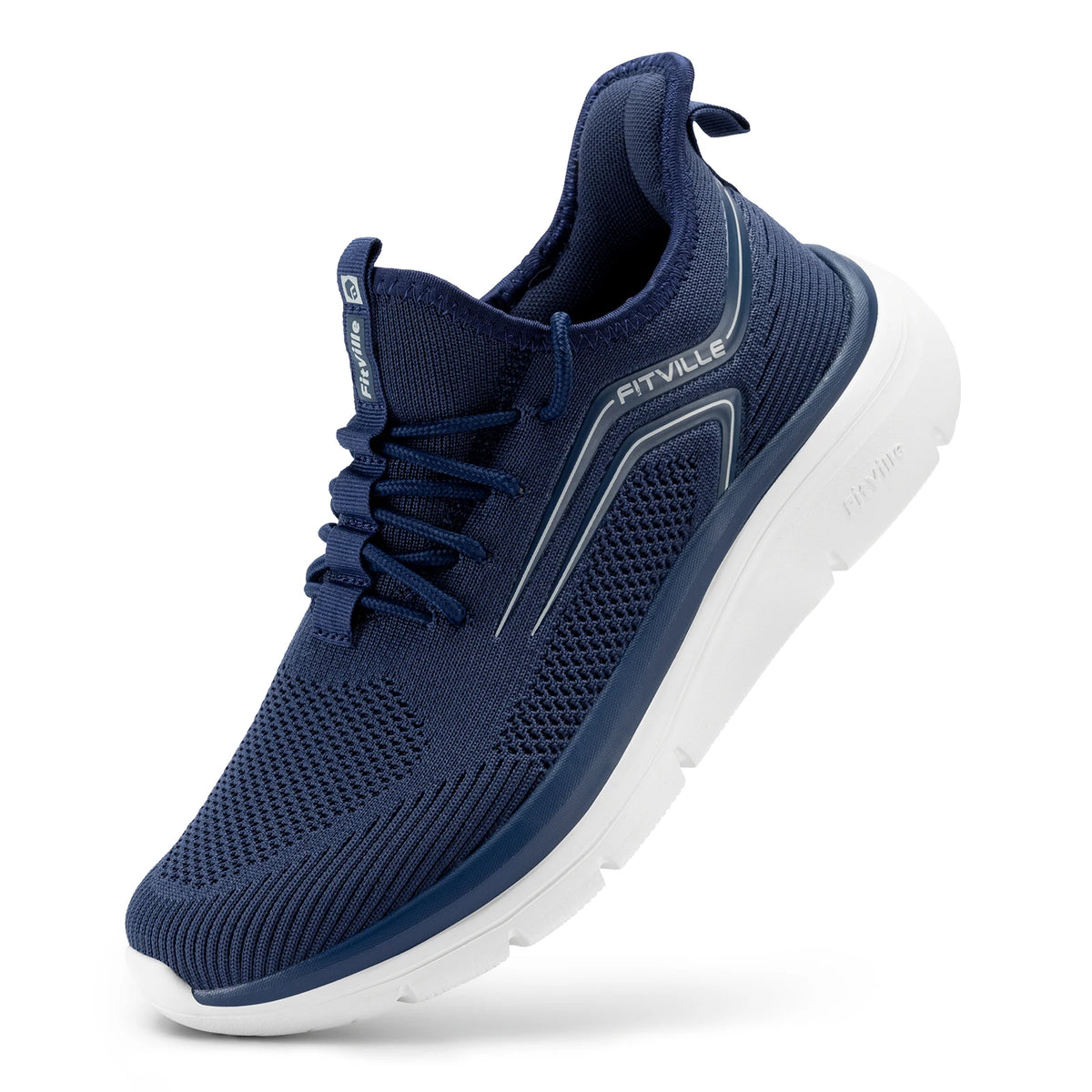 Basket orthopédique homme pieds larges, bleu