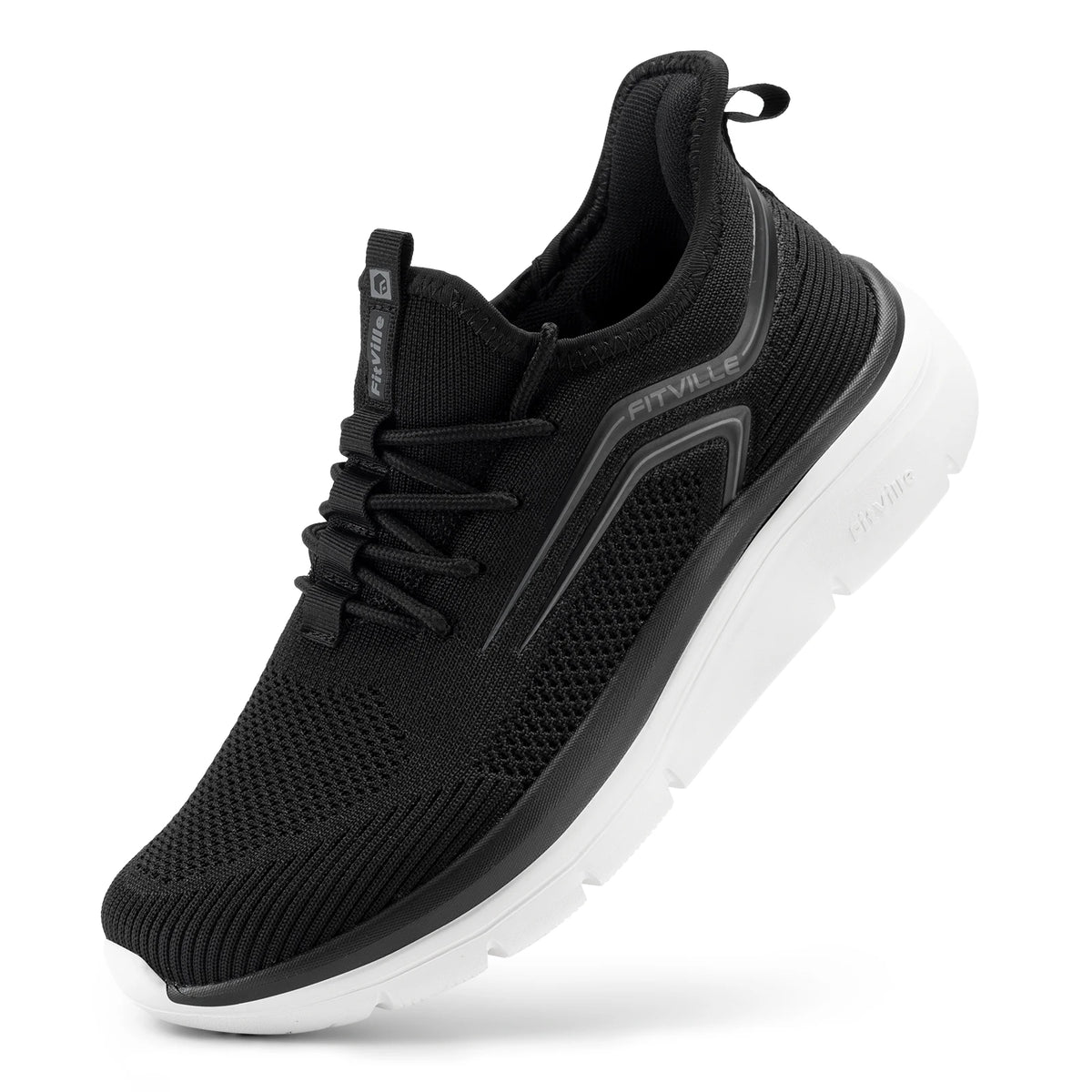 Basket orthopédique homme pieds larges, noir Image