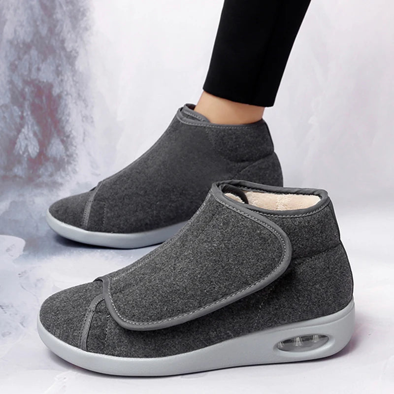 Bottine orthopédique femme pieds gonflés, confort diabétique