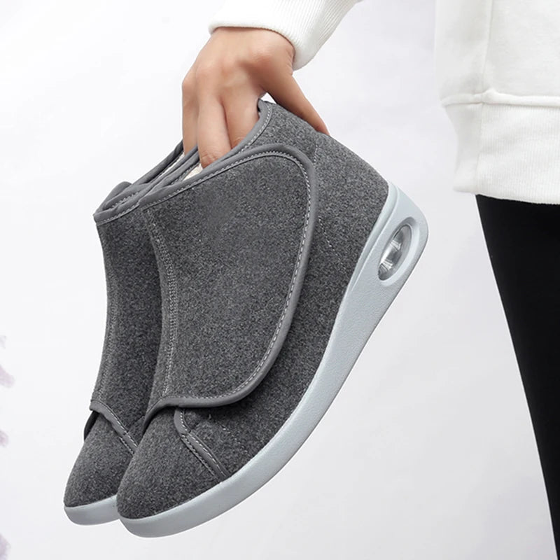 Bottine orthopédique femme pieds gonflés, confort diabétique