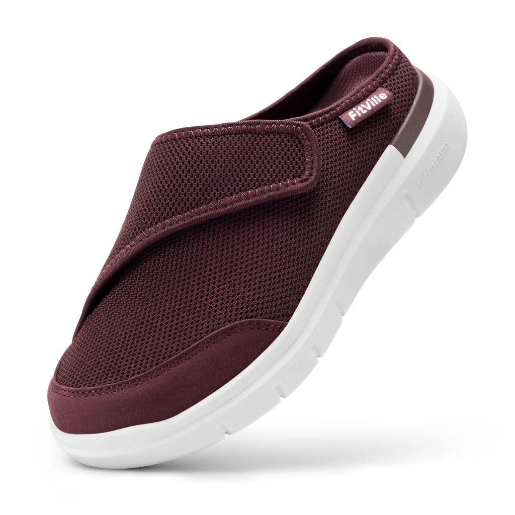 Chausson orthopédique femme pieds larges, rouge