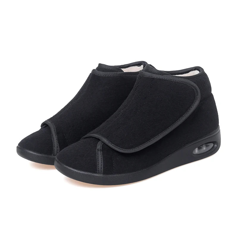 Chausson orthopédique pied diabétique femme, noir