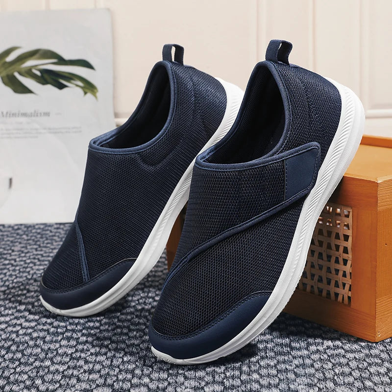 Chaussure orthopédique pieds larges, velcro et confort doux