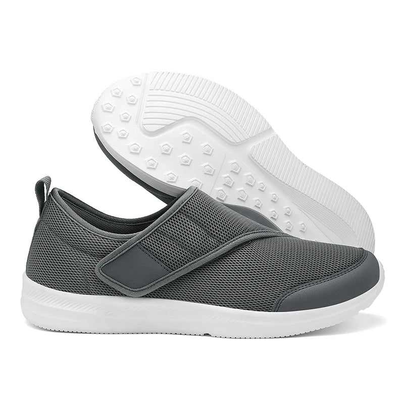 Chaussure orthopédique pieds larges, gris