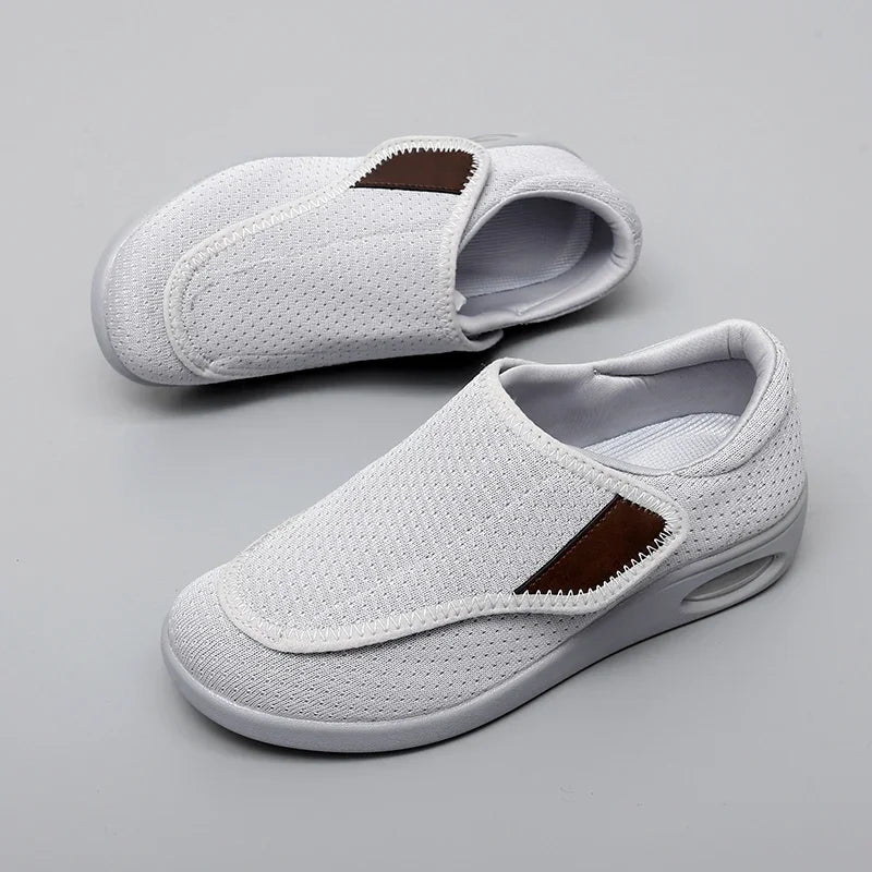 Chaussure orthopédique pieds larges et œdémateux, gris
