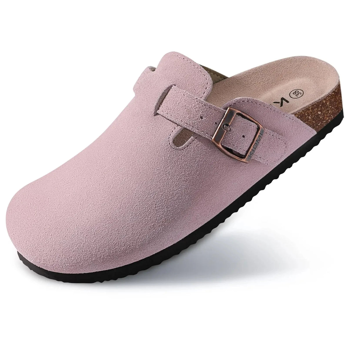Mule orthopédique femme en daim, violet