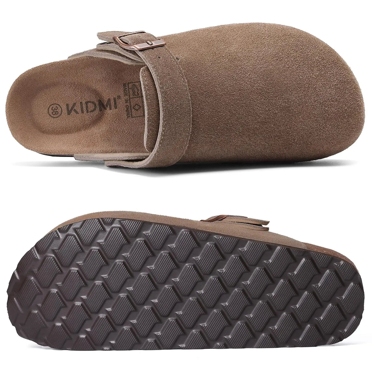 Mule orthopédique femme en daim, maintien plantaire et confort longue durée