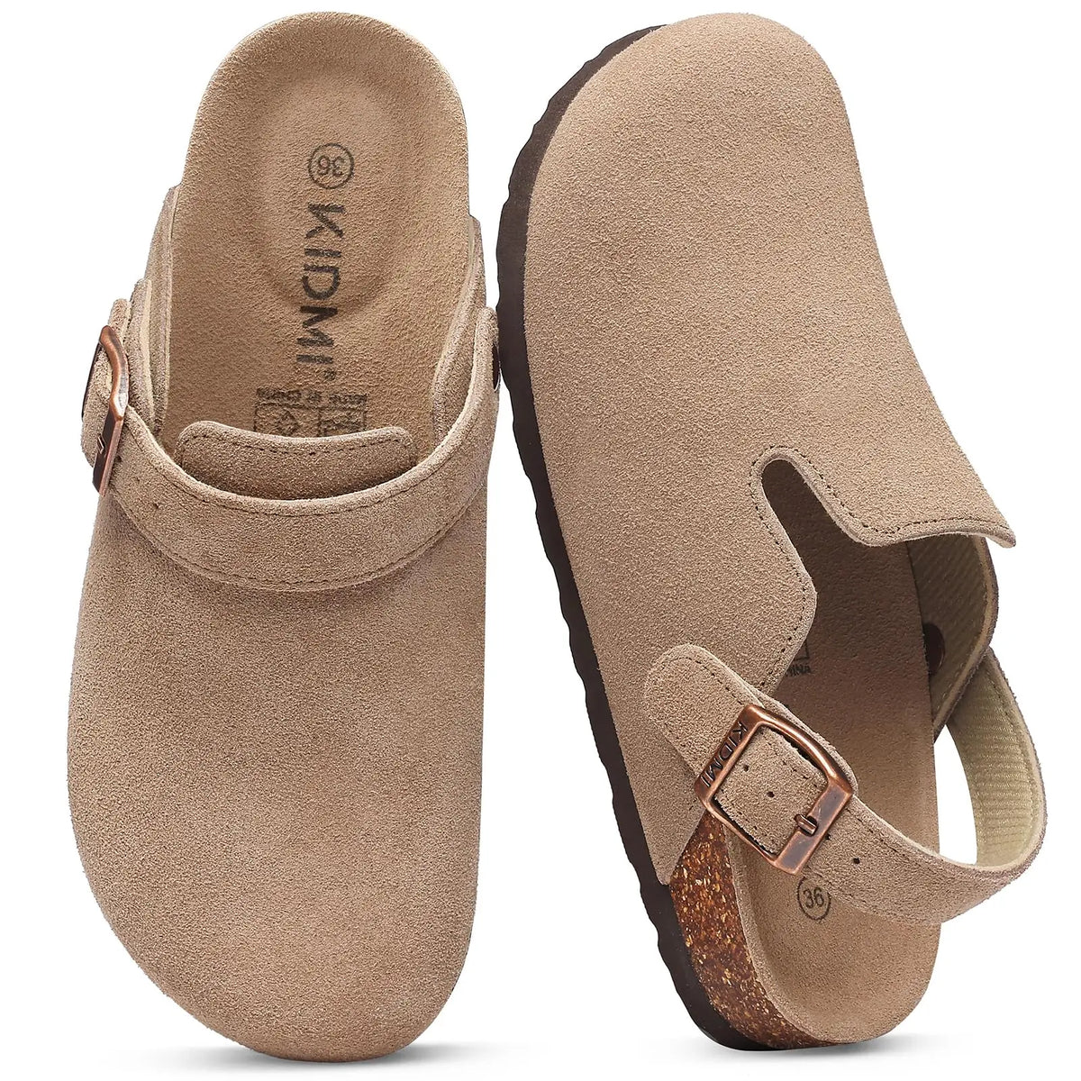 Mule orthopédique femme en daim, rose