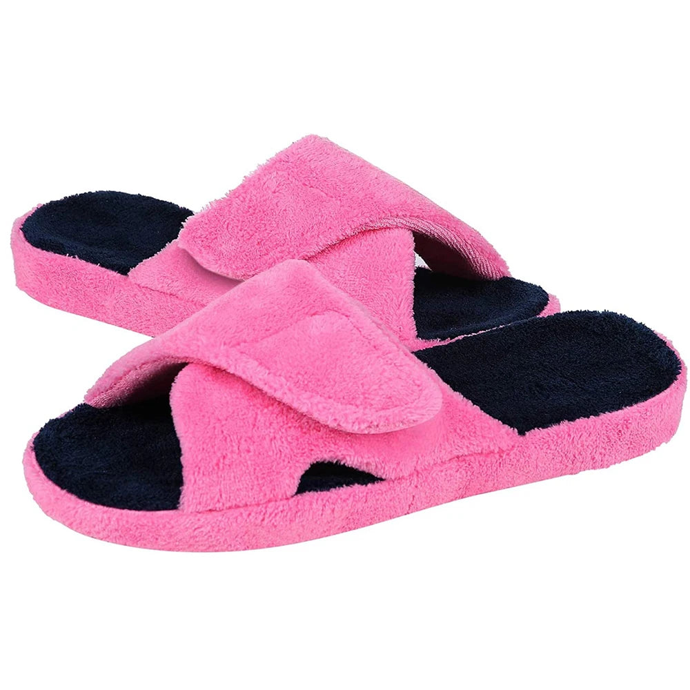 Pantoufle orthopédique femme pour fasciite plantaire, rose