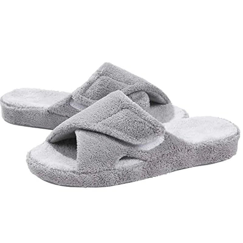 Pantoufle orthopédique femme pour fasciite plantaire, gris