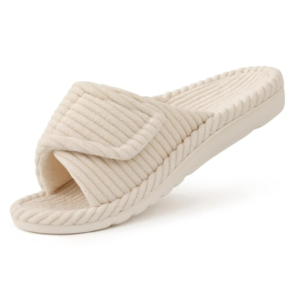 Pantoufle orthopédique femme mémoire de forme, beige