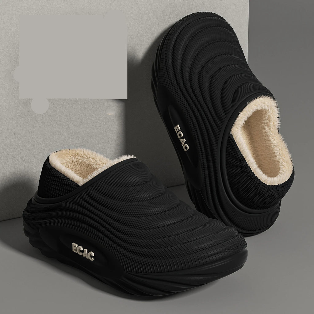 Pantoufle orthopédique femme semelle épaisse, noir
