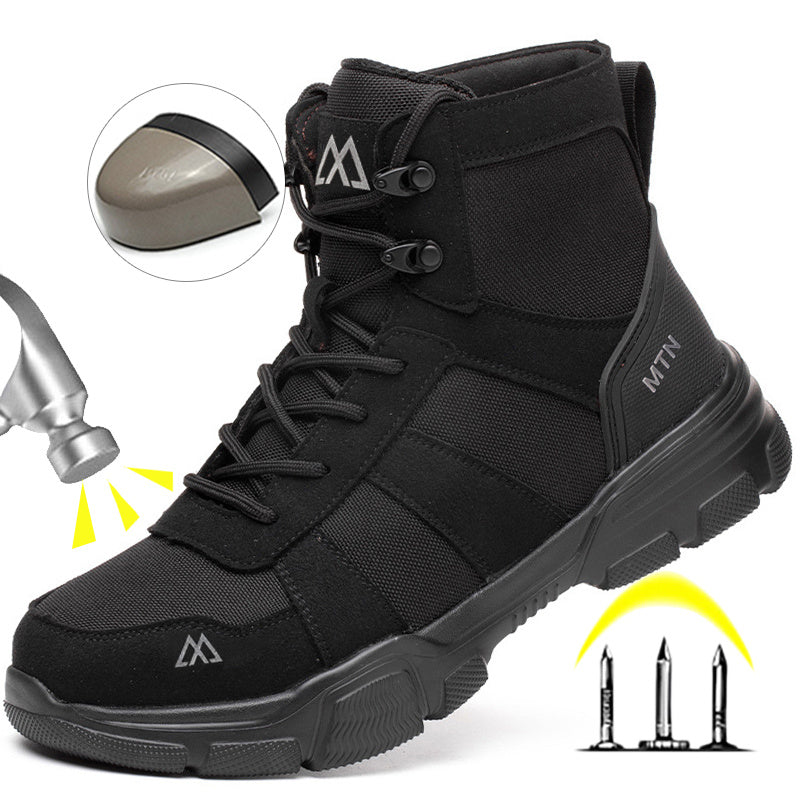 Bottes industrielles et de chantier pour homme toutes saisons crevaison et crasement confortables et rsistantes  lusure chaussures de   coque en acier chaussures de travail lgantes et respirantes