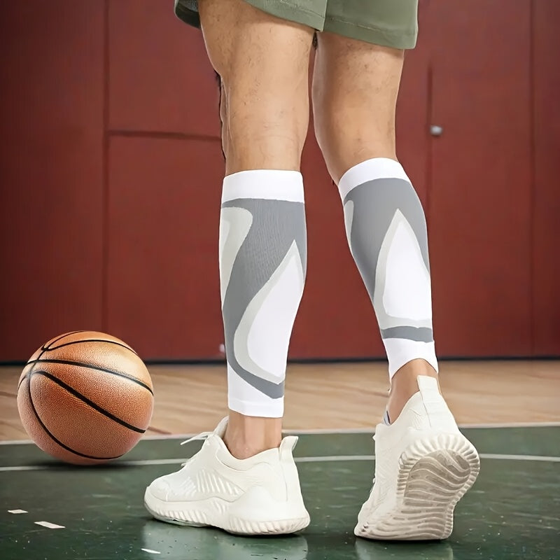 1 Paire de Chaussettes de Compression Haute lasticit Tissu en Nylon Respirant Coupe Lgre Adaptes  la Course au Fitness et au Sport Convient  la Plupart des Types de Jambes BlancNoir Lavage  la Main Uniquement