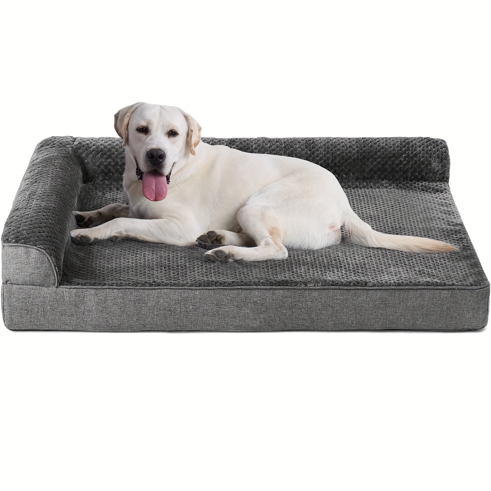 Panier pour chien haute densit pour chiens moyens  Canap orthopdique en forme duf avec surface sherpa douce coussin de repos pour animaux de compagnie avec fond lavable et antidrapant