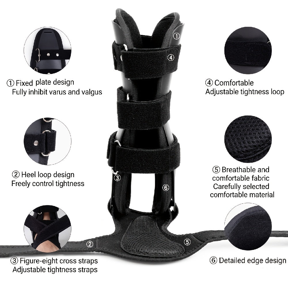 1 pice Attelle pour pied tombant Attelle de soutien de la cheville rglable Stabilisateur dattelle de cheville  lacets pour la marche pour hommes et femmes Talon pour pied tombant