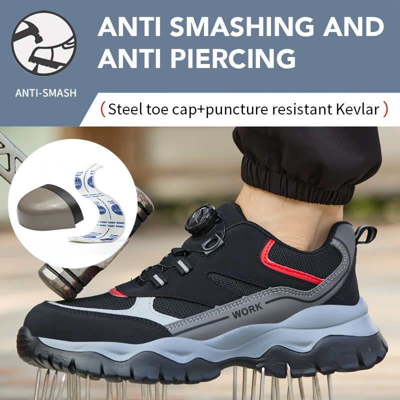Chaussures de travail lgantes et sportives pour hommes avec embout en acier  Lgres anticrasement  Basses semelle EVA bout rond pour passionns de plein air employs dusine exploitation agricole et chantier de construction chaussures pour l