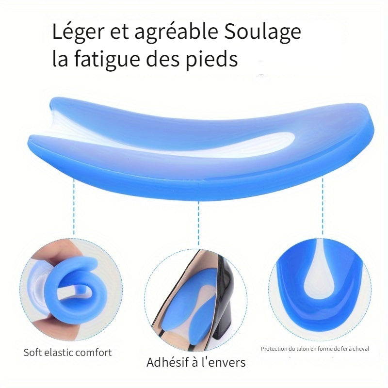 1 Paire de Coussinets Talon UltraDoux  Semelles Confortables avec Gel Bleu Absorbant les Chocs pour un Port Quotidien Amlior