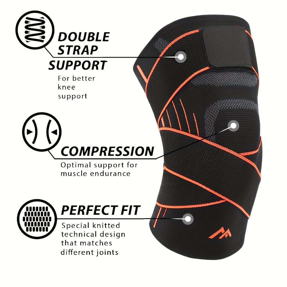 2 pices1 paire de genouillres avec sangle pour femmes et hommes manchon de compression de genou support de genou pour la course lhaltrophilie le sport