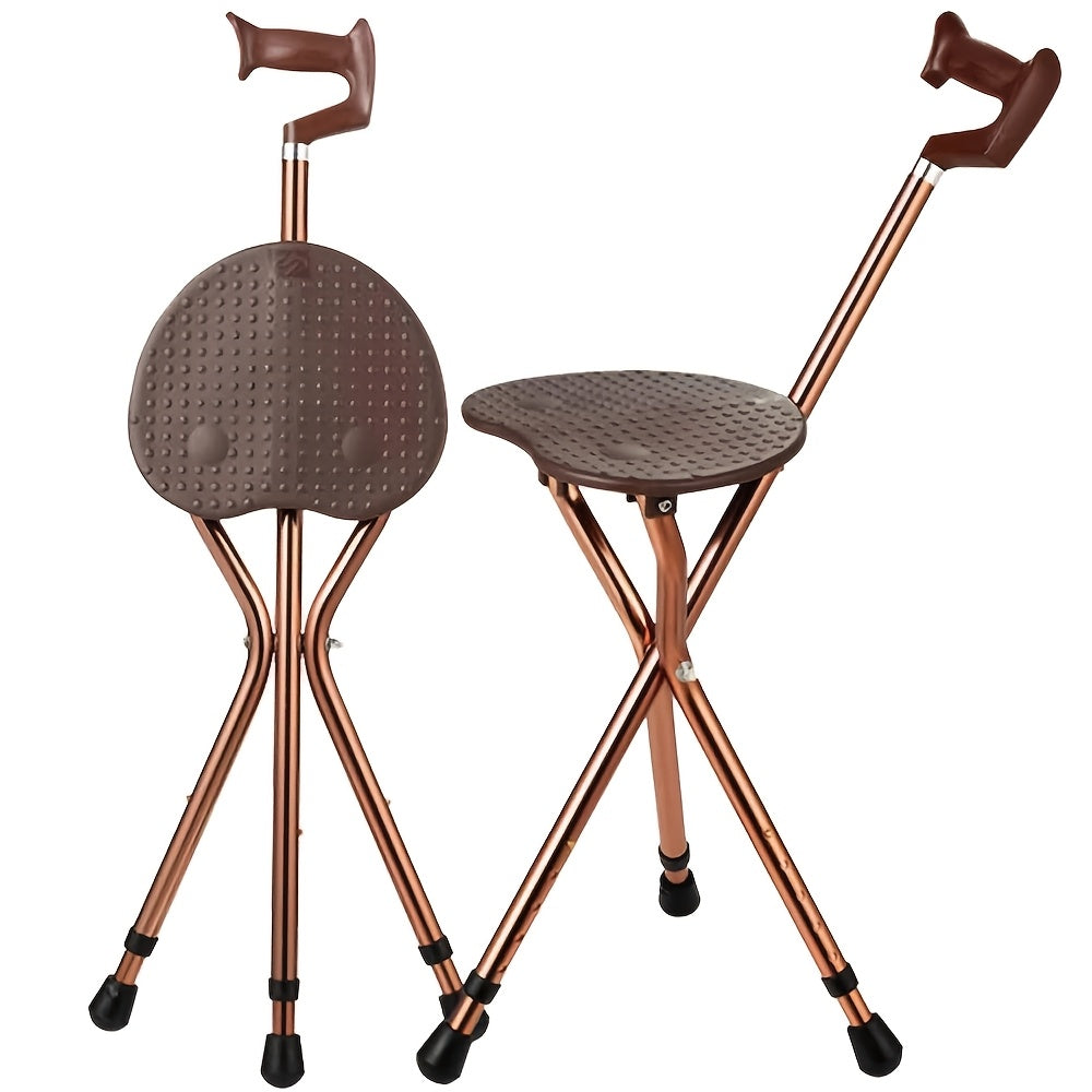 1 pice Sigebton pliant et portable rglable en aluminium tabouret canne bronze