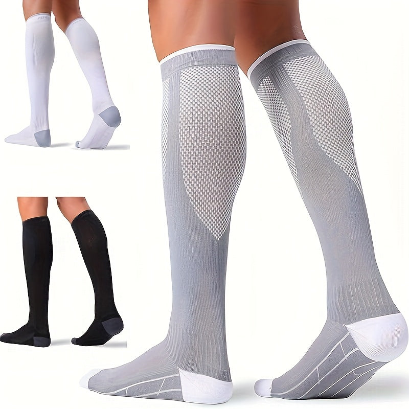 Chaussettes de compression pour hommes et femmes 2030 mmHg  Chaussettes de soutien de la circulation adaptes  lassistance aux personnes ges aux voyages et au sport  Douces et respirantes
