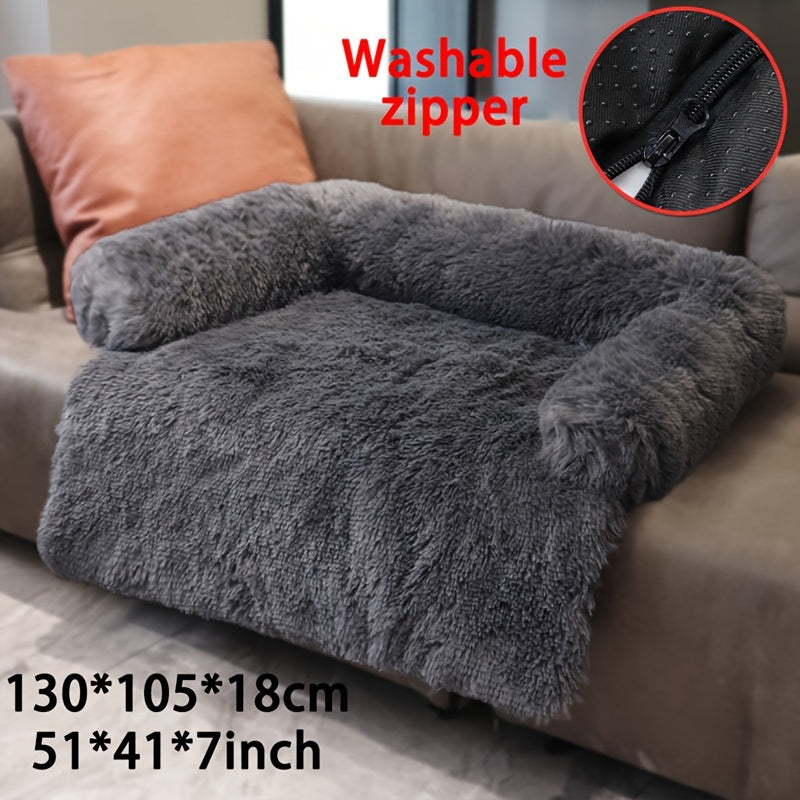 Panier pour chien en peluche doux et confortable pour petits moyens et grands chiens  Nid pour animaux de compagnie de style canap  double usage avec housse amovible et lavable fauteuil rembourr en PP haute lasticit et fond antidrapant
