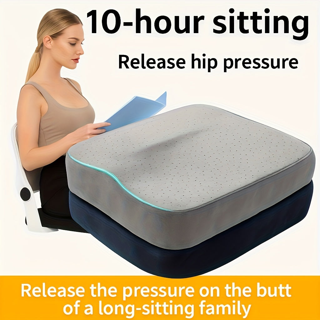 Coussin de sige en mousse  mmoire de forme avec une housse respirante et lavable confortable pour une utilisation dans les voitures les fauteuils roulants et les chaises de bureau fabriqu en polyester lavage  la main uniquement  Convient aux emp