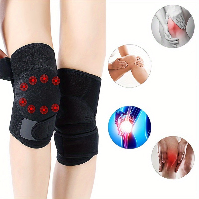 1 Paire de genouillres magntiques avec technologie FIR genouillre en noprne rglable coussinets de confort pour les articulations non chargs tissu de haute qualit noirbleu pour hommes et femmes