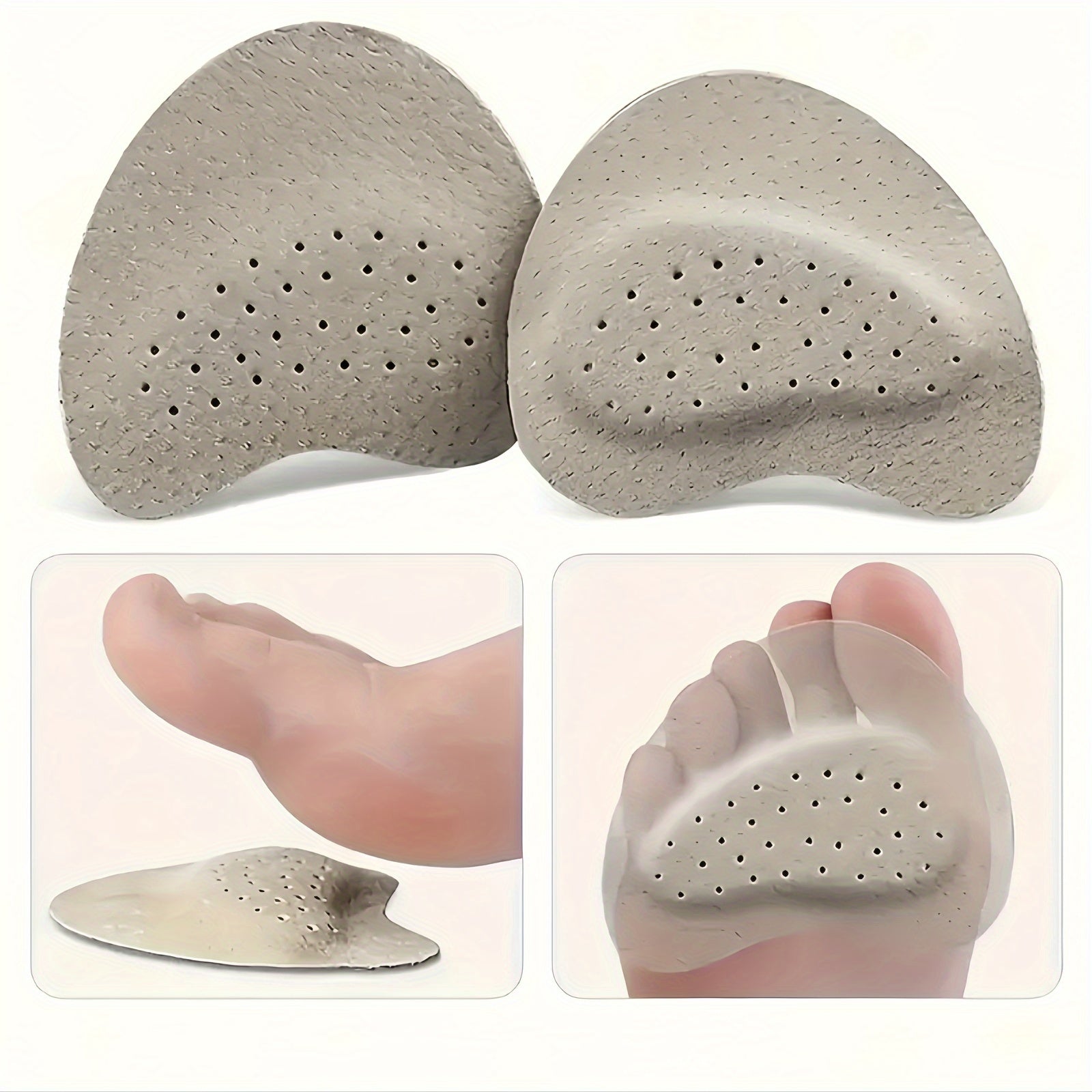 Une paire Coussinets avantpied en cuir de vache Absorption des chocs et antidrapants Coussinets avantpied respirants Conception damortissement pour le confort  Matriau en cuir de vache