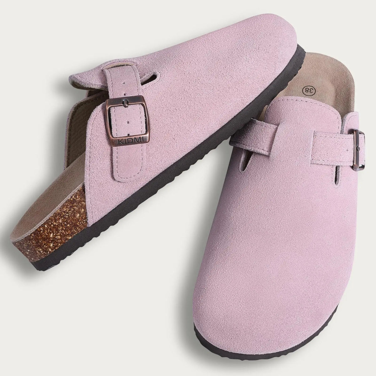 Sabot orthopédique femme en suède, violet