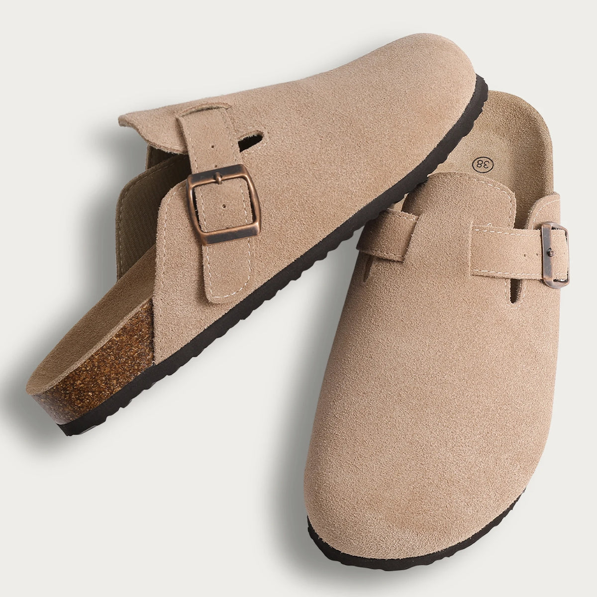 Sabot orthopédique femme en suède, rose Image
