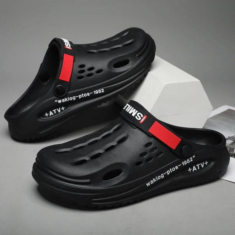 Sabot orthopédique homme à enfiler, noir