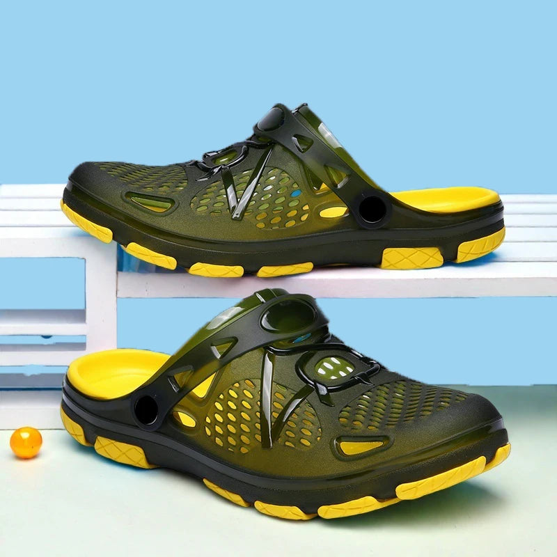 Sabot orthopédique homme aéré, jaune
