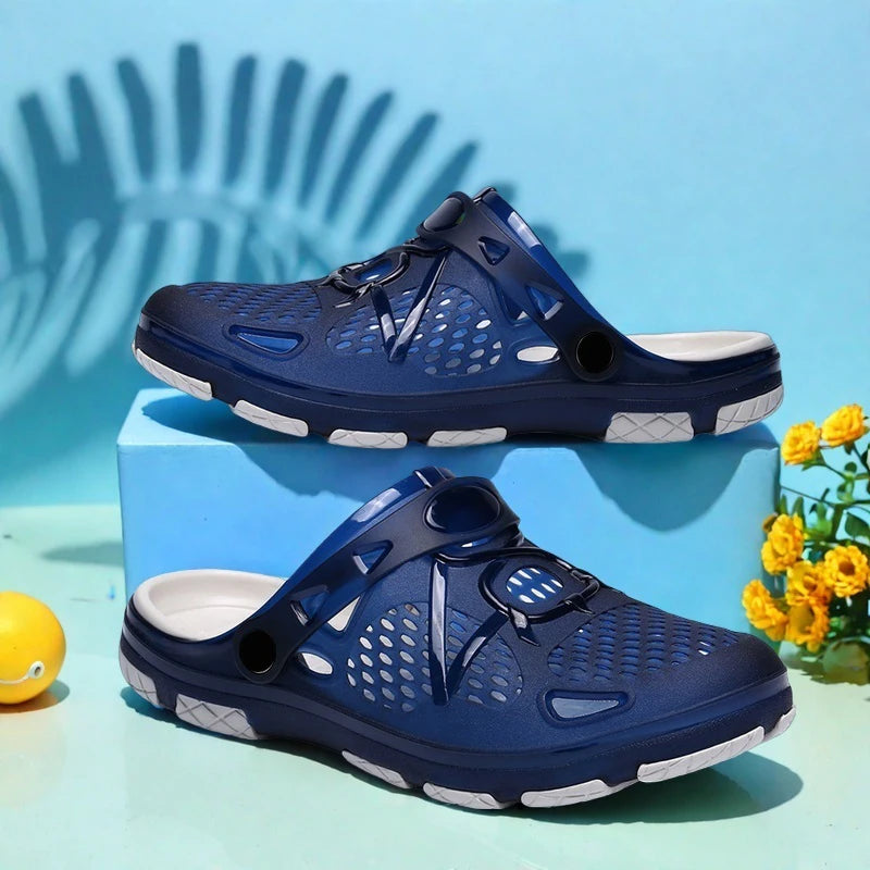Sabot orthopédique homme aéré, bleu