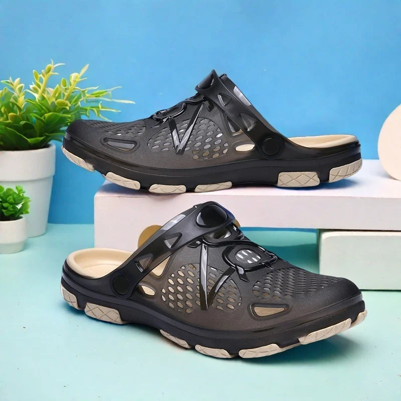 Sabot orthopédique homme aéré, noir