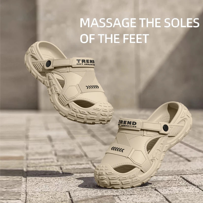 Sabot orthopédique homme massant, beige