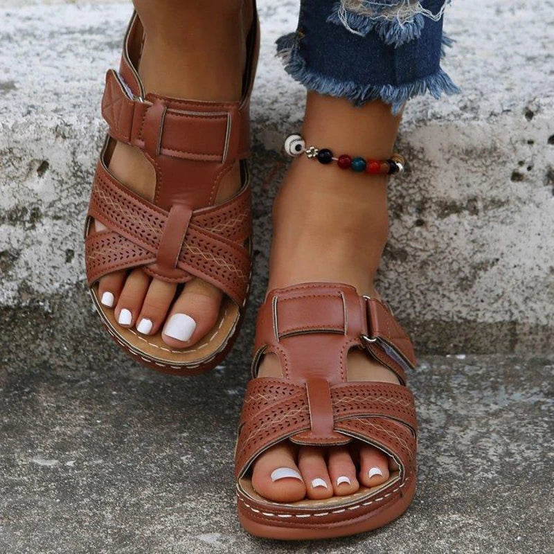 Sandale orthopédique femme été, beige Image