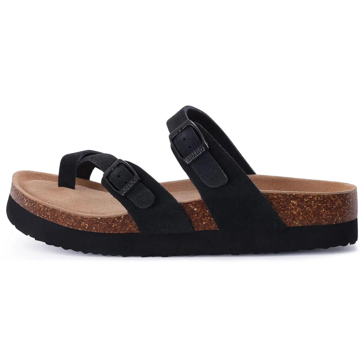Sandale orthopédique femme fasciite plantaire, noir