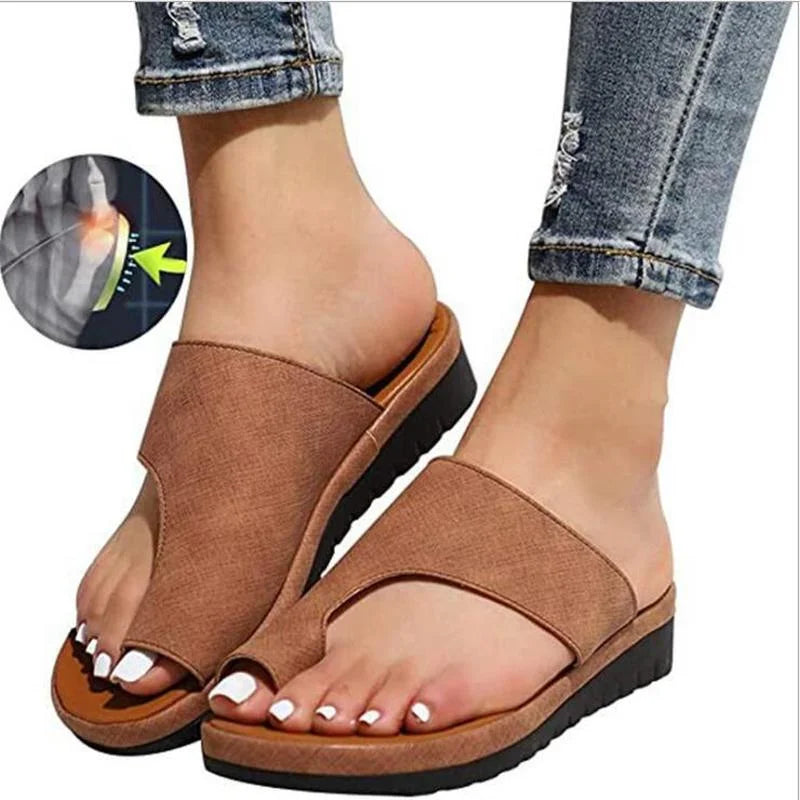 Sandale orthopédique femme hallux valgus, correcteur orteil