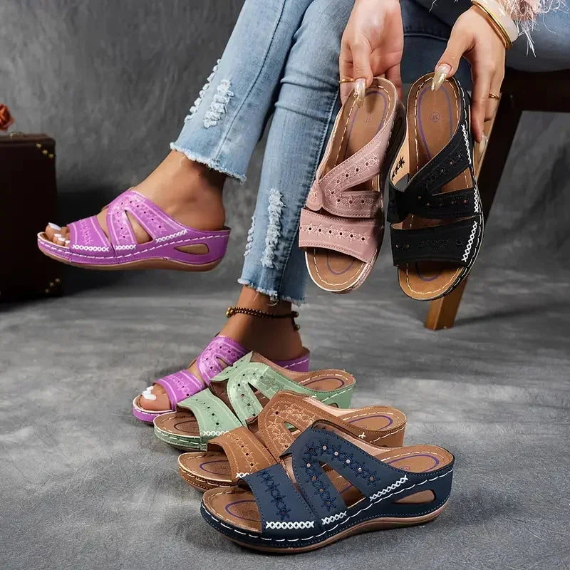Sandale orthopédique femme été, confort plantaire et maintien