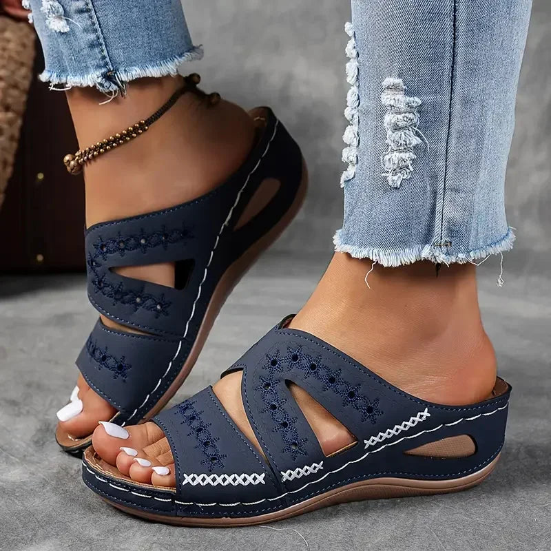 Sandale orthopédique femme été, bleu