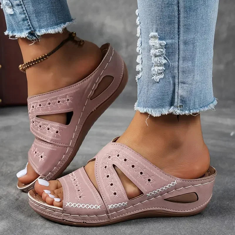 Sandale orthopédique femme été, rose