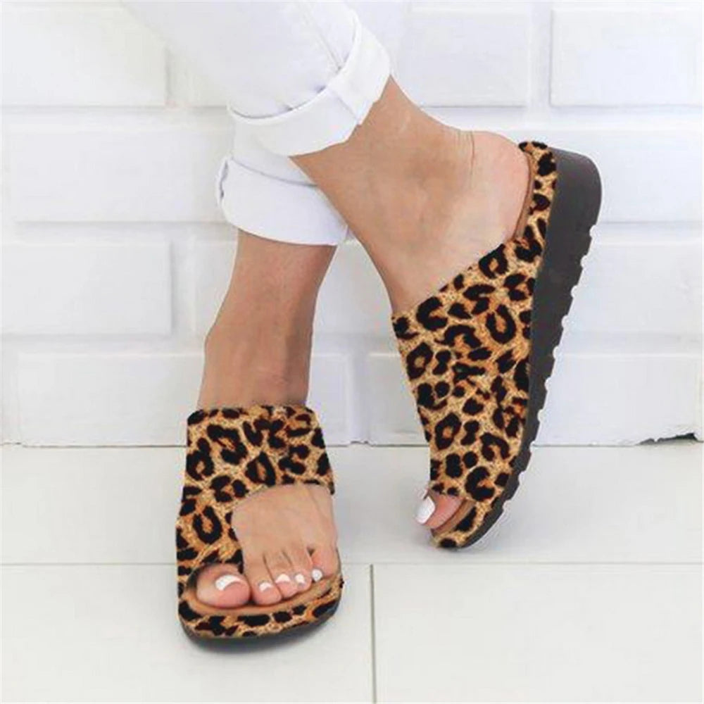 Sandale orthopédique femme hallux valgus, marron