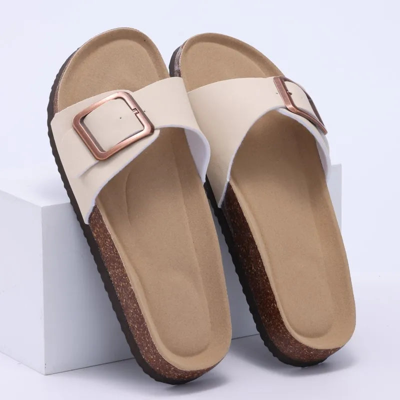 Sandale orthopédique femme liège, beige