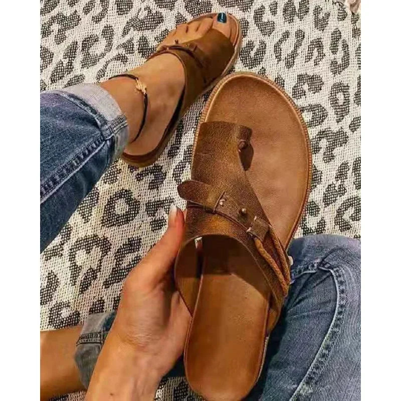 Sandale orthopédique hallux valgus femme, correcteur d'oignon intégré