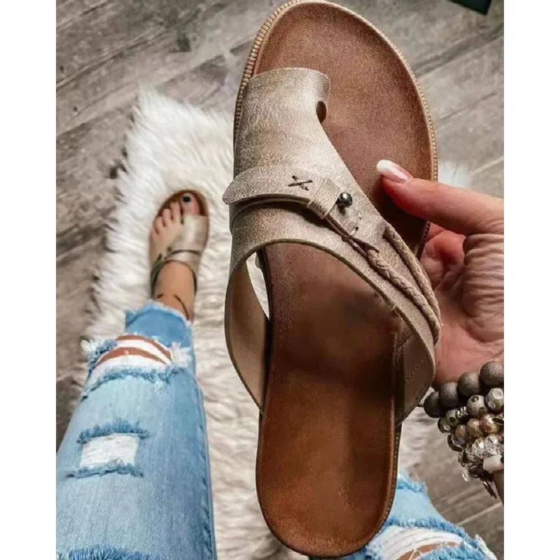 Sandale orthopédique hallux valgus femme, correcteur d'oignon intégré