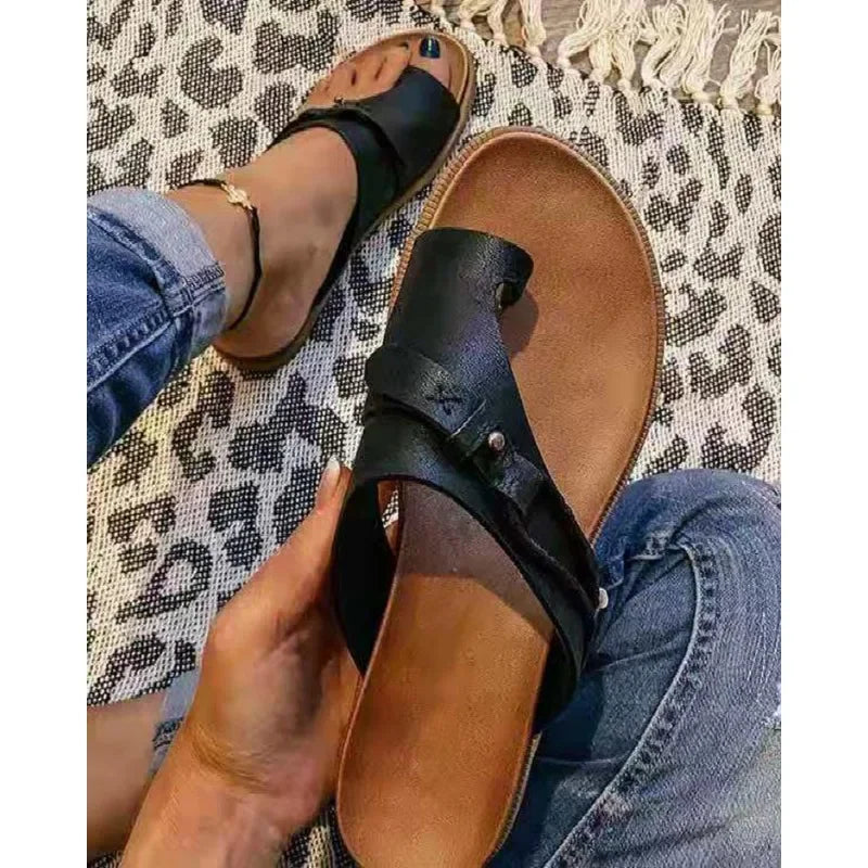 Sandale orthopédique hallux valgus femme, correcteur d'oignon intégré Image