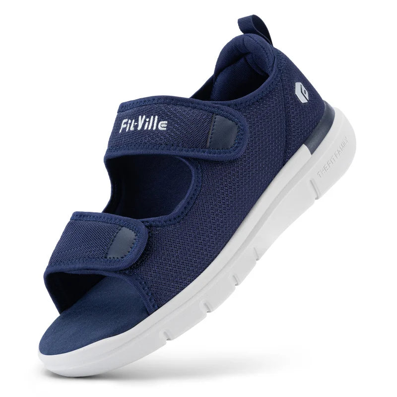 Sandale orthopédique homme fasciite plantaire, pied large et soutien