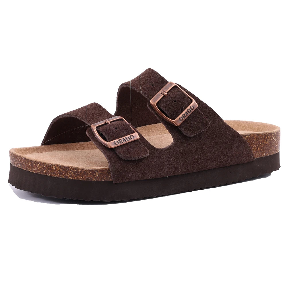 Sandale orthopédique liège femme, rouge